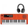 gear4music VISIONKEY-1 Mini tastiera elettrica portatile a 37 tasti per bambini e principianti, USB-C con cuffie