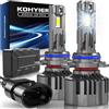 KOHYIER Lampadina LED HIR2, 40000LM 180W 800% Ultra Luminosa, 6500K Bianco 12V 24V Plug & Play Lampadine 9012 LED, Confezione da 2