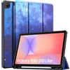 TiMOVO Custodia per Samsung Galaxy Tab S10 Lite 10,9 Pollici 2025 SM-X400/X406 con Portapenne S Pen, Supporto Sottile Cover Protettiva Posteriore in TPU,Supporta Auto Sveglia/Sonno, Cielo Stellato Blu
