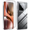 Rojeuinn cover per Realme GT 7 / 7T 5G+1 pezzo Vetro Temperato+1 pezzo Pellicola protettiva per la fotocamera,schermo ultra trasparente,custodia protettiva morbida anticaduta e antipolvere-Trasparente