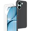 Rojeuinn cover per Xiaomi POCO X8 Pro + 2 pezzo Vetro Temperato, Proteggi schermo ultra trasparente con durezza 9H, custodia protettiva morbida anticaduta e antipolvere -Nero