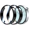 Rojeuinn Cover Cases per Xiaomi Watch S4 41mm Custodia protettiva con protezione per lo schermo, 360° Antigraffio Antipolvere Ultra Sottile Custodia protettiva in PC-Trasparente+ Nero