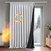 Deconovo Tende per Interni Oscuranti 100% con Retro Nero Completo, Tende Termiche Isolanti con Fettuccia per Camera da Letto e Soggiorno Moderne, 1 Pannelli, 280x175 cm, Grigio Perla