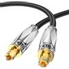 EMK Cavo Audio Ottico Toslink, Cavo in Fibra Ottica per Home Theater, Televisione, Soundbar, Console da Gioco, Lettori Blu-ray, Altoparlante, Proiettore, Amplificatore(8Metri)
