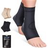 Lexniush Cavigliera Ortopedica per Distorsione Donna/Uomo, 2 Pezzi Tutore Caviglia, Compressione Cavigliera Sportiva per Tendine D'achille, Danni Ai Legamenti, Caviglie Deboli, Artrite (Nero,Taglia S)
