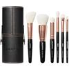 Morphe Rose Away - Set di 6 pennelli da trucco per occhi e viso, realizzati con setole sintetiche e custodia per pennelli da trucco (6 pezzi)