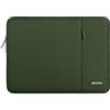MOSISO 14 pollici Custodia Laptop, 14 pollici Borsa PC Compatibile con HP Lenovo Dell ASUS Acer, HP Stream, Dell Latitude, Lenovo IdeaPad, Poliestere Manica Verticale con Tasca, Militare Verde