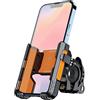 Grefay Supporto Telefono Bicicletta e Moto 【1S Smontaggio Rapido】 Con 2 Porte Rotazione a 360° per Manubrio Bici e Scooter, Compatibile Con Smartphone da 4,0 a 7,0 Pollici