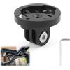 JRILUO Supporto Di Estensione In Alluminio Compatibile con Garmin, Edge, Computer Da Bicicletta, Staffa Di Estensione Per Manubrio Bici, Adattatore Stabile E Robusto, Leggero Con Fori Di Montaggio 22mm
