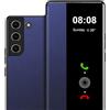 Fciaeytou Custodia a libro per Samsung Galaxy S21 per Samsung Galaxy S21 Flip Folio Clear View Cover sottile 360 Full Body Antiurto Cover 5G/6.2 (blu)