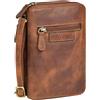STILORD Peter Borsa da petto in pelle 2 in 1 Portafoglio Uomo Portacellulare Donna Portafoglio da viaggio Piccola borsa a tracolla Vintage Crossbody Colore:marrone medio