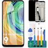 SRJTEK Per Xiaomi Redmi 9 Schermo LCD Per Redmi 9 Schermo di Ricambio M2004J19G Display Touch Digitizer Assembly M2004J19C Kit di Riparazione (Nero Con Telaio)