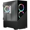 ENERMAXK8 ATX Mid Tower Gaming PC case in vetro temperato, incluse 3 ventole ARGB PWM da 12 cm - USB3.2 Gen1 e USB3.2 Tipo C; ECA-EK8-BB-ARGB