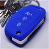 mt key Key Soft Case Cover protettiva Chiave per auto Hyundai i10 i40 ix35 Santa Fe Sonata Tucson Chiave pieghevole/Colore: blu scuro