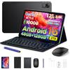 POPUX P12 Android 16 Tablet 12 Pollici, T7280 Octa-Core, 48GB RAM+128GB ROM/2TB TF, IPS 2.4K Display 120 Hz, 10000 mAh,WiFi5, 8MP+13MP,Gemini AI, Tablet con Tastiera, Face ID/GPS/OTG/FM, Nero