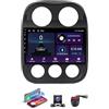 Generico Autoradio da 10 per Jeep Compass 2009-2015, Android 13, 2 DIN, CarPlay wireless, navigazione GPS, DSP, FM, RDS, DAB+, Bluetooth 5.0, connettività 4G e WiFi