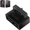 Generic Adattatore del cavo della scheda madre, Adattatore USB 90 gradi, Connettore del pannello frontale USB 3.0, Intestazione interna della scheda madre 19-Pin/20-Pin ad alta velocità, Scheda madre USB 3.0,