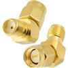 Vecys 2 Pezzi Adattatore Antenna SMA Maschio a SMA Femmina 135° Adattatore Coassiale RF ad Alta Frequenza da 50 Ohm SMA Maschio a Femmina per Antenna Dispositivo Wireless WiFi di Prova del Segnale