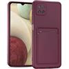 Verco Custodia Compatibile con Samsung Galaxy A22 5G Cover, Custodia Protettiva con slot per carte per Samsung A22 5G Case Sottile in Silicone, Viola
