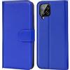 Verco custodia per Samsung A22 4G, Samsung M22 Case per Samsung Galaxy A22 4G / M22 Cover PU Pelle Portafoglio Protettiva, Blu