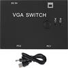 Tiiyee Switcher VGA, Adattatore VGA HDMI, Interruttore SVGA Switch 2 in 1 Out 2PC Monitor Box Scatola Splitter Commutatore Porte Ingressi Un'Uscita Audio Adattatore Supporta XGA UXGA Multisincronizzazione