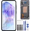 ZOETEC Schermo di ricambio per Samsung Galaxy A55 5G SM-A556B A556U Display LCD Touch Screen Digitizer montaggio completo con telaio, set di strumenti di riparazione