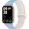 Koelaa Cinturino Magnetico Compatibile con Xiaomi Smart Band 9 Pro/8 Pro, Cinturino Magnetiche in Silicone Morbido e Traspirante per Redmi Watch 6/5/4 - Blu Nebbia + Grigio Chiaro