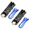 GERUI Confezione da 2 batterie agli ioni di litio 18650, 5 V-3 V, 600 mA. 3 V/1 A, 5 V/3 A, modulo micro USB con cavo di ricarica, compatibile con Raspberry Pi 3, compatibile con cavo USB ESP32 ESP8266