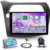 Rimoody 4G+64G Android Autoradio per Honda Civic VIII 2006-2011 Wireless Carplay Android Auto 9 Pollici Incell Touchscreen Radio con GPS Navi WiFi Mirror Link Bluetooth FM/RDS/EQ/USB/SWC Telecamera Posteriore