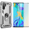 NALIA Custodia Robusta per Huawei P30 Pro - Anello 360° & Compatibile Supporto Magnetico - RINGDEFEND (Cover Militare) - Marchio Tedesco, Colore:Argento
