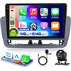 VECHTEL 4G&64 G 9 Autoradio per Seat Ibiza 2012-2015 con Carplay Android Auto Wireless,EQ,Mirror link,Bluetooth RDS/FM Radio,Wi-Fi GPS Navi,Telecamera posteriore AHD