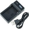 vhbw caricatore USB-C compatibile con Samsung Digimax i80, L201, L70, i100, L83t, L301, i85 camera + cavo USB-C + LED