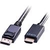 LINDY - Cavo DisplayPort HDMI 1.4, 3 Metri, Cavetto Display Port 1.2 4K 4096x2160@30Hz 10.2G | Compatibile con TV, OLED, Monitor, Xbox, Gaming, PC, PS4, PS5, Blu-ray, Soundbar - Garanzia 2 Anni
