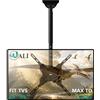 WALI Supporto da soffitto per TV a soffitto, inclinabile, orientabile, per schermo piatto da 26 a 65 pollici, supporta fino a 50 kg, VESA max 400 x 400 mm, supporto per soffitto piatto e inclinato,