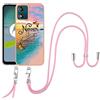 SNCLET Custodia per Motorola Moto E13 Case con Collana con Regolabile Laccio Tracolla TPU Edges Antiurto Anti Scratch Custodia Protettiva Back Case per Motorola Moto E13,Never Stop Dreaming