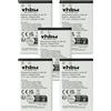 vhbw 5x batteria compatibile con Nokia 2730 Classic, 2700 Classic, 3100, 2710 Navigation Edition smartphone cellulare (1200mAh, 3,7V, Li-Ion)