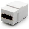 DIGITUS Connettore Keystone HDMI 2.0 - Presa a presa - Modulo Keystone per pannello di permutazione e prese di collegamento - Bianco puro (RAL 9003)