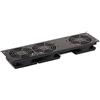 TECHLY PROFESSIONAL gruppo di 3 ventole a soffitto per rack 19 pollici in acciaio nero per ventilazione audio video con cavo alimentazione e kit montaggio