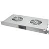 Techly Professional 023356 Gruppo 2 Ventole 1U per Rack 19 con Termostato LED Grigio Grigio