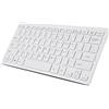 Dioche Tastiera Bianca Filo Piccolo Tastiera Silenziosa Bianca Plastica 78 Tasti Tastiera Cablata Mini USB Ultra Sottile per Computer Desktop PC Portatile (bianco) (Bianco)