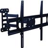 LINK LKBR59 Staffa a Muro per TV da 37 a 70 Fino a 40 kg - Compatibile VESA 75x75, 400x600 - Orientamento Verticale 5°-10° e Orizzontale 45° - Estensione 77-320 mm - Colore Nero