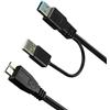 SaiTech IT Cavo di trasferimento dati USB 3.0 Dual Power Y da tipo A a Micro B ad alta velocità fino a 5 Gbps per hard disk esterni, 0,3 m