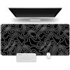 Hearda Tappetino Mouse, Modello Fluido Nero Tappetino Mouse XXL/XL/L, Tappetino Mouse Gaming con Base in Antiscivolo e Bordi Cuciti, Mouse Pad per Ufficio e Casa (700x300x3mm,Nero 3)