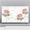 Hixingo Copertura TV Antipolvere, Motivo Fiore 3D Copri Televisore Copertura Televisore Cover TV Copri TV Protezione TV Universale Elastica Custodia Protettiva TV (40-43inch,Fiore rosa A)