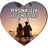 Babloo Tappetino Mouse Pad Personalizzato con Foto, Logo, Grafica o Testo Personalizzabile Mousepad a forma di Cuore Ideale per Ufficio o Gaming