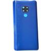 Generico Coperchio Copri Batteria + biadesivo + LENTE compatibile con Huawei Mate 20 / HMA-L09 HMA-L29 Ricambio Vetro Posteriore Back Cover Retro Scocca + adesivo + lente con cornice (Blu Blue)