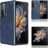 Jiajihua Custodia Compatibile con Honor Magic Vs,Compatibile con Honor Magic Vs 5G FRI-AN00 [Struttura in pelle PU][PU+PC+TPU] 3 in 1 Copertura per fotocamera Blue