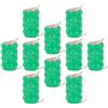 vhbw 10x NiMH Batteria a bottone di ricambio 3 pin tipo V80H 80mAh 4,8V adatta a batterie per modellismo, luci solari ecc.
