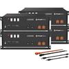Pylontech 4X US5000 LiFePO4 Batteria da 19,2kWh con set di cavi di collegamento per inverter, 015655-014