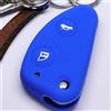 mt key Custodia protettiva in silicone per portachiavi per auto Blu scuro compatibile con Alfa Romeo 156 147 GT 97-10 2 pulsanti